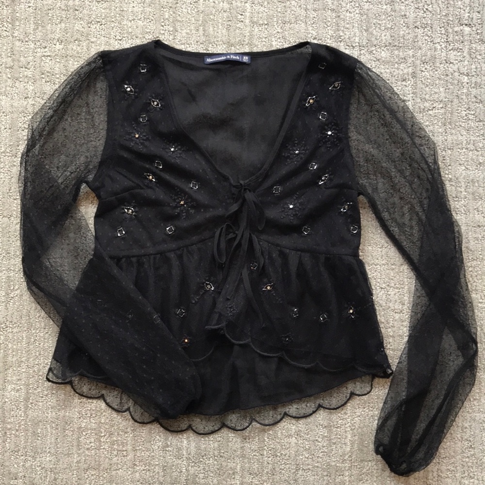 Abercrombie black Long sleeve blouse. XS